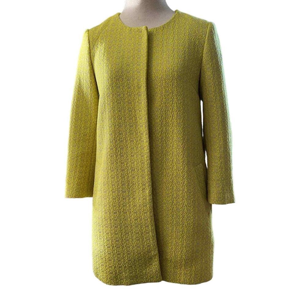 PEACE Bird Girls Dress Coat Couture Lined Fitted L